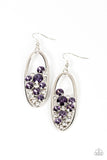 Prismatic Poker Face - Purple  Earrings Paparazzi