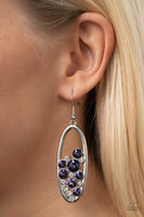 Prismatic Poker Face - Purple  Earrings Paparazzi