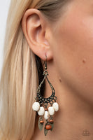 Adobe Air - Brass Earrings Paparazzi