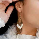 Adobe Air - Brass Earrings Paparazzi