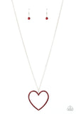 Va-Va-VALENTINE - Red Heart Necklace Paparazzi