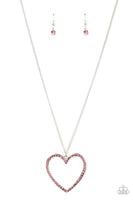 Va-Va-VALENTINE - Pink Heart Necklace Paparazzi