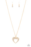 Cupid Charisma - Gold Heart Necklace Paparazzi