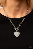 If You LUST - White Heart Necklace Paparazzi