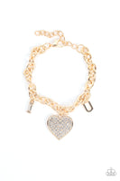 Declaration of Love - Gold Bracelet Paparazzi