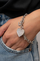 Declaration of Love - White Heart Bracelet Paparazzi