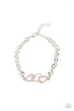 Desirable Dazzle - Pink Heart Bracelet Paparazzi