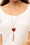 Finding My Forever - Red Heart Necklace Paparazzi