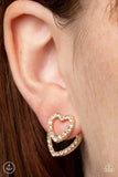 Ever Enamored - Gold Heart Earrings Paparazzi