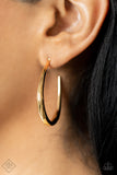 CURVE Your Appetite - Gold Earrings Paparazzi