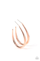 CURVE Your Appetite - Copper Earrings Paparazzi