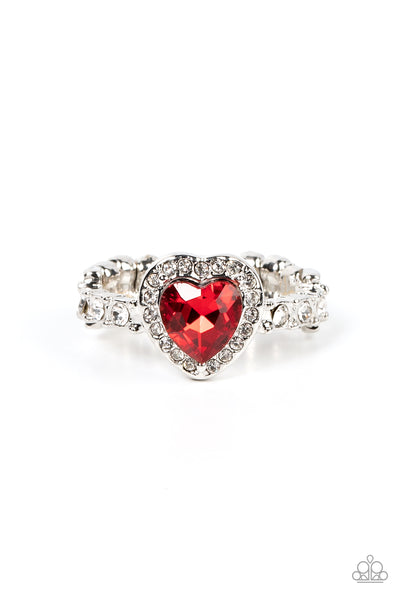 Romantic Reputation - Red Heart Ring Paparazzi