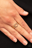 First Kisses - Gold Heart Ring Paparazzi