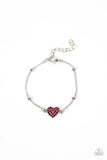 Heartachingly Adorable - Red Heart Bracelet Paparazzi