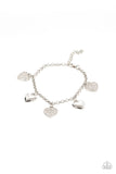 Lusty Lockets - White Heart Bracelet Paparazzi