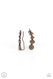 Its Just a Phase - Brass Earcrawler Earrings Paparazzi