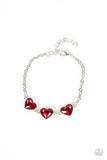 Little Heartbreaker - Red Heart Bracelet  Paparazzi