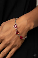 Little Heartbreaker - Red Heart Bracelet  Paparazzi