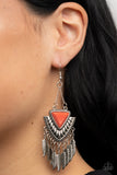 Shady Oasis - Orange Earrings Paparazzi