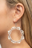 Ocean Surf - White Earrings Paparazzi