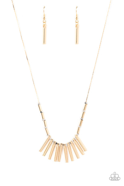 Rustic Hot Rod - Gold Necklace Paparazzi