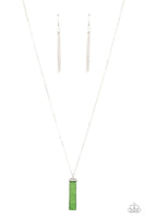 Set in GEMSTONE - Green Necklace Paparazzi (#861)