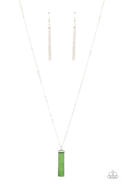 Set in GEMSTONE - Green Necklace Paparazzi (#861)