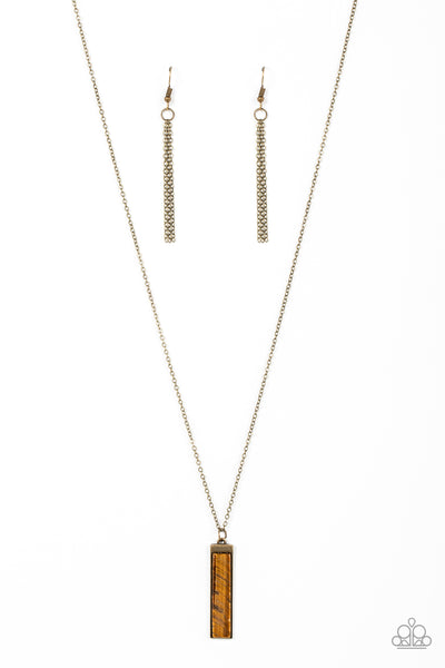 Set in GEMSTONE - Brass Necklace Paparazzi
