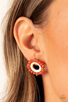 Nautical Notion - Orange Earring Paparazzi