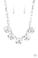 Limelight Luxury - White Necklace Paparazzi - Empower Me Pink Exclusive