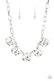 Limelight Luxury - White Necklace Paparazzi - Empower Me Pink Exclusive