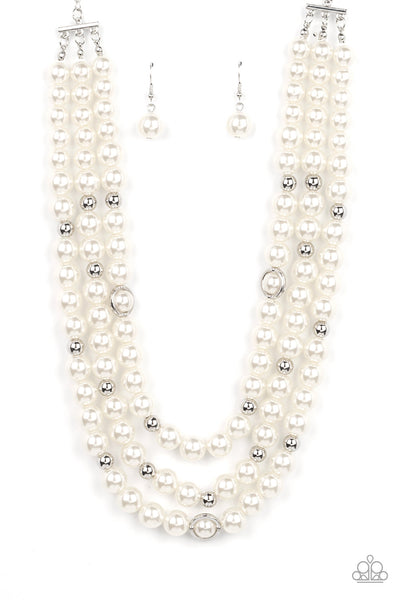 Needs No Introduction - White Pearl Necklace Paparazzi