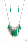 Bohemian Breeze - Green Necklace Paparazzi