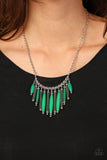 Bohemian Breeze - Green Necklace Paparazzi
