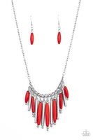 Bohemian Breeze - Red Necklace Paparazzi (#856)