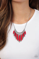 Bohemian Breeze - Red Necklace Paparazzi (#856)