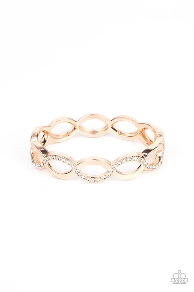 Tailored Twinkle - Rose Gold Bracelet Paparazzi