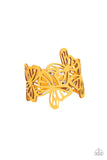 Butterfly Breeze - Yellow Butterfly Bracelet Paparazzi