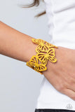 Butterfly Breeze - Yellow Butterfly Bracelet Paparazzi