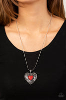 Wholeheartedly Whimsical - Red Heart Necklace Paparazzi