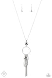 Tastefully Tasseled - Silver Necklace Paparazzi