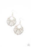 Frilly Finesse - Silver Earrings Paparazzi