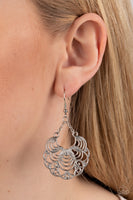 Frilly Finesse - Silver Earrings Paparazzi