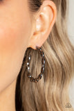Impressive Innovation - Black Hoop Earring Paparazzi (#856)