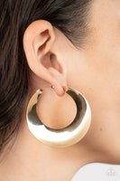 Power Curves - Gold Hoop Earrings Paparazzi