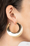 Power Curves - Gold Hoop Earrings Paparazzi