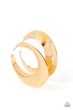 Power Curves - Gold Hoop Earrings Paparazzi