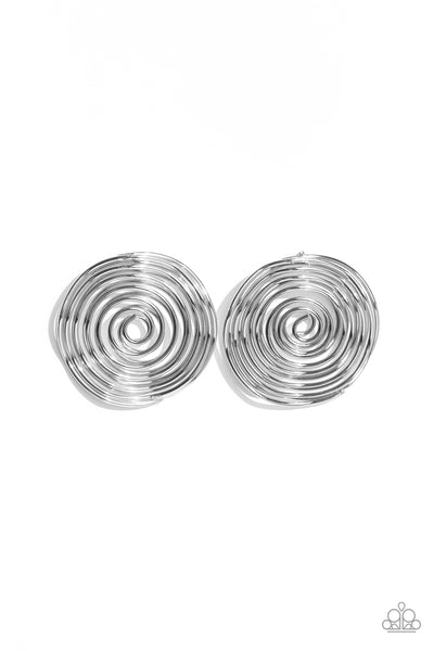 COIL Over - Silver Earrings Paparazzi