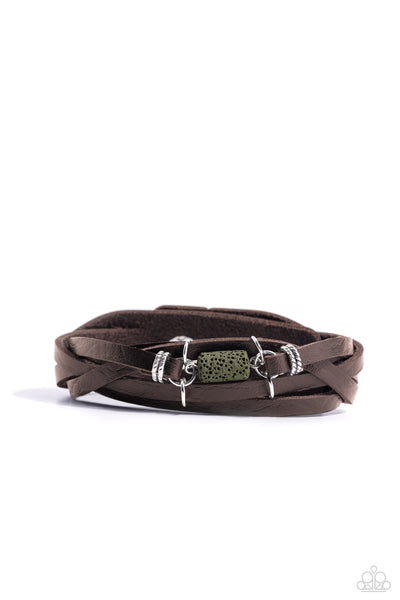 Metamorphic Monument - Green Bracelet Paparazzi