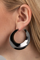 Power Curves - Black Earrings Paparazzi